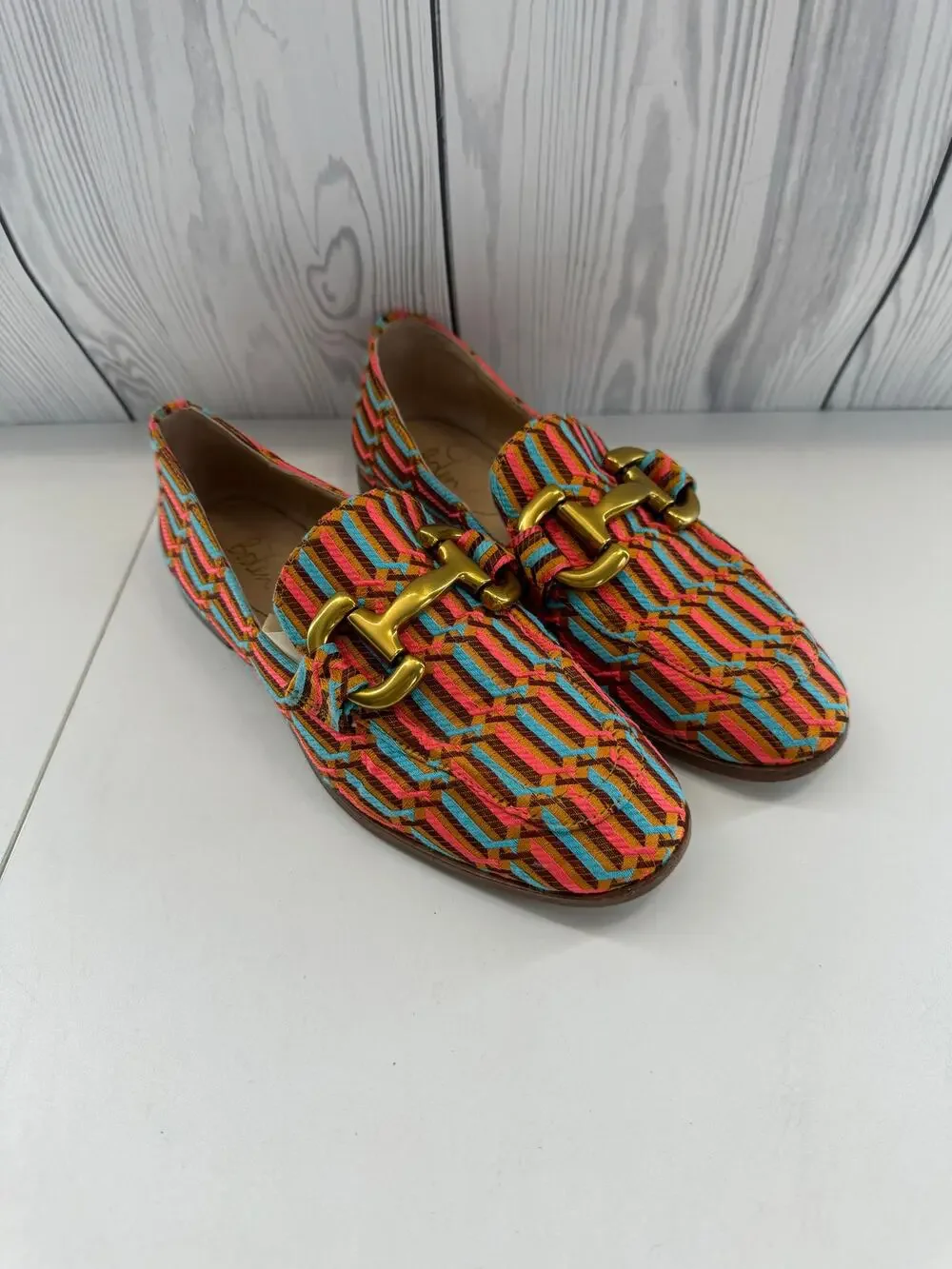 HTF Boden Snaffle Jacquard Loafers Size 37 (6.5 US) EUC